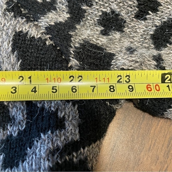 DIVINE heart women’s sweater cowl neck boxy super soft gray leopard size large - Picture 11 of 14